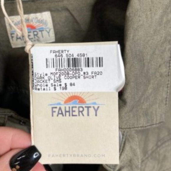 Faherty Cooper Shirt Jacket in Dark Olive - Picture 5 of 7